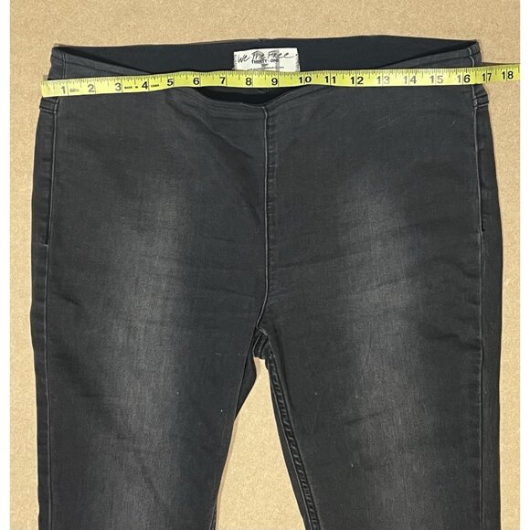 We The Free People Size 31 Flare Jeans Black Stretch Pull On - Picture 4 of 13